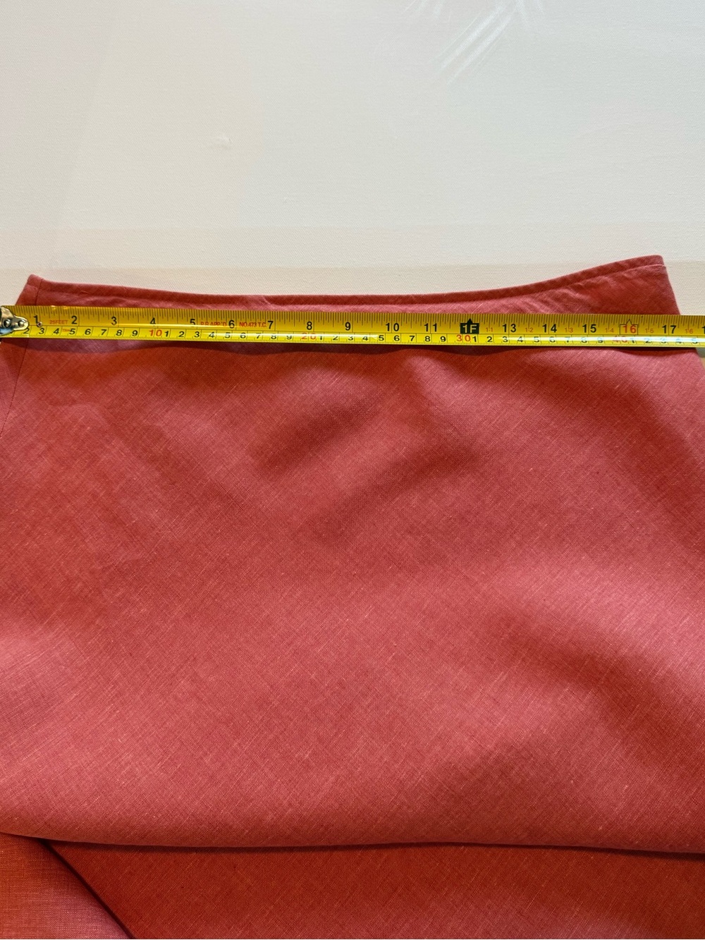 Eileen Fisher Coral Linen Button-Up Top and Skirt Set - Picture 8 of 11